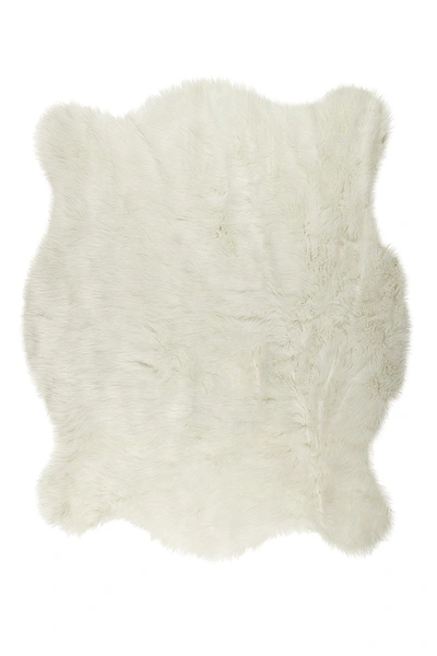 Luxe Faux Hide Rug In Off White