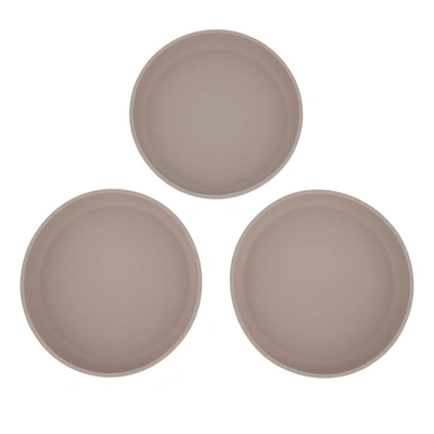 Buddy & Hope 3-pack Taupe Silicone Plates In Brown