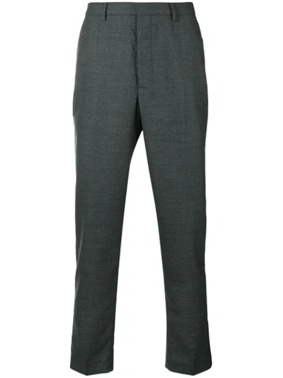 Ami Alexandre Mattiussi Pleated Carrot Fit Trousers In Grey