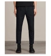 Allsaints Tallis Regular-fit Tapered Cotton And Wool-blend Trousers In Ink Navy