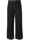 3.1 Phillip Lim / フィリップ リム 3.1 Phillip Lim Lace-up Cropped Jeans - Black