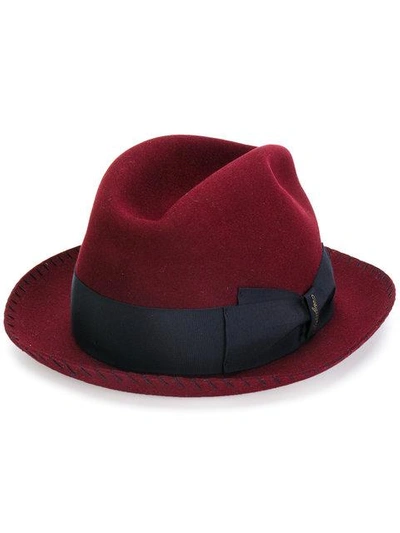 Borsalino Trilby Hat In Red