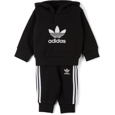 Adidas Originals Baby Black Adicolor Tracksuit Set