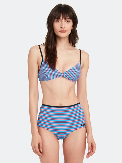 Solid & Striped The Brigitte Striped High-rise Bikini Briefs In Tropical Stripe