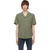 Rag & Bone Avery Knit Short Sleeve Button-up Camp Shirt In Olive