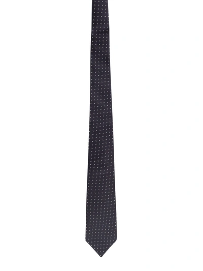 Kiton Blue Polka Dot Silk Tie