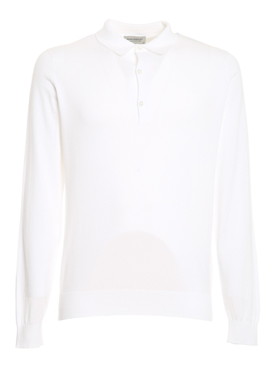 John Smedley Bradwell Cotton Polo In White