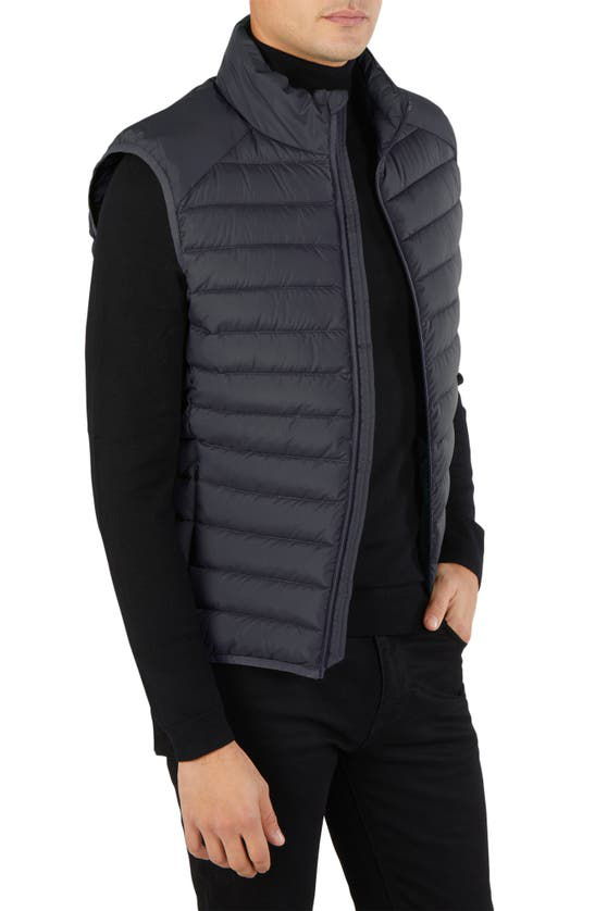 Save The Duck Liam Matte Finish Puffer Vest In Ebony Gry | ModeSens