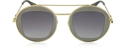 Gucci Gg0105s Metal Round Aviator Womens Sunglasses