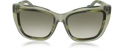 Balenciaga Designer Sunglasses Ba0027 Acetate Square Women's Sunglasses In Gris/ Gris