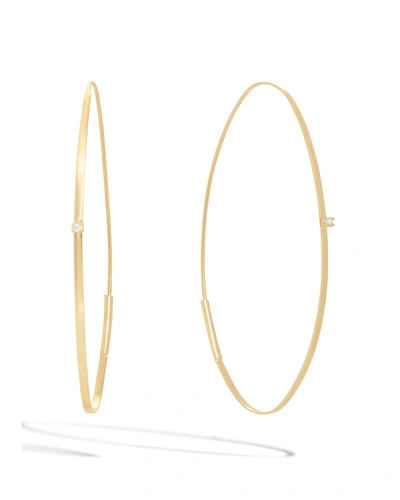 Lana Large 14k Oval Magic Hoop Earrings With Diamonds In Yellow