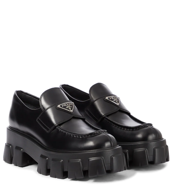 prada platform loafers