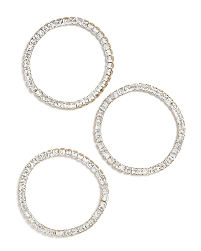 Baublebar Cristallo Square Gemstone Bracelets, Set Of 3 In White