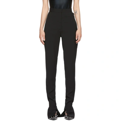 Mugler Cutout Wool-twill Flared Pants In Black