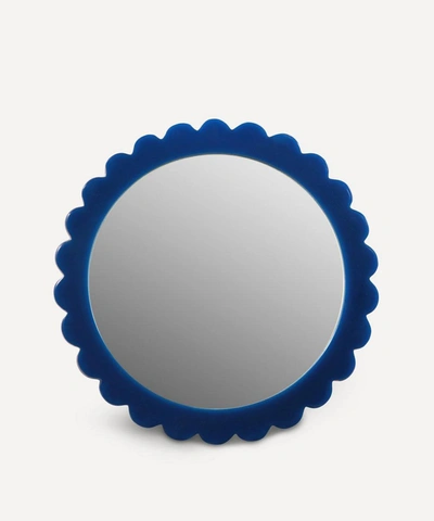 Klevering Standing Bloom Mirror In Navy