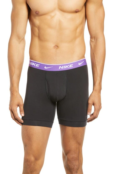 Nike Dri-fit Everyday Assorted 3-pack Performance Boxer Briefs In 019 Blk Mlt Cwb