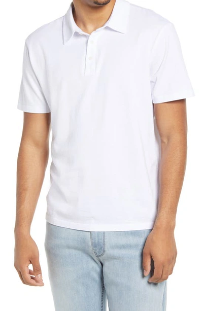 Ag Bryce Short Sleeve Polo In True White