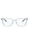 Ray Ban Unisex 50mm Square Optical Glasses In Transparent