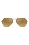 Ray Ban Original 62mm Aviator Sunglasses In Gold