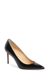 Christian Louboutin Clare Pointed Toe Pump In Black Leather