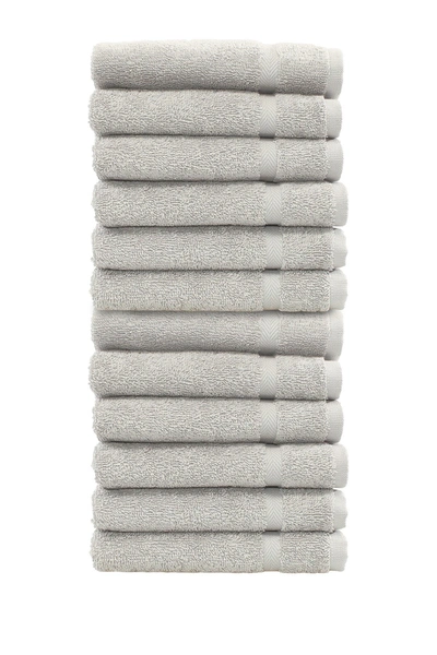 Linum Home Denzi Washcloths In Grey