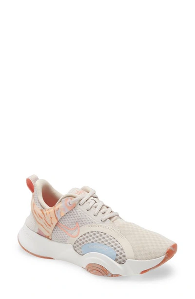 Nike Superrep Go 2 Training Shoe In Desert Sand/ Crimson/ White