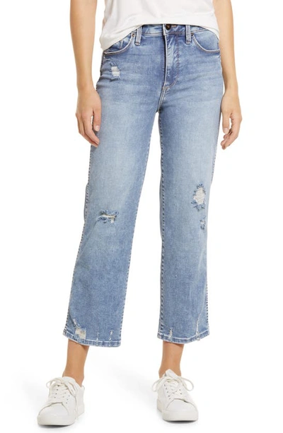 Whetherly James Distressed High Waist Wide Leg Jeans In Zurich