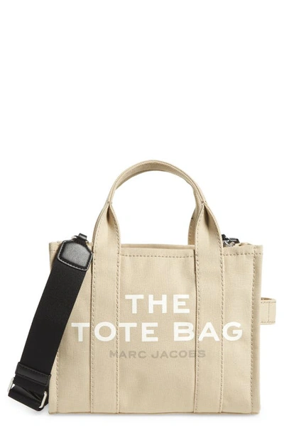 The Marc Jacobs Mini Traveler Canvas Tote In Beige