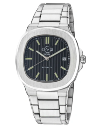 Gevril Men's Potente Swiss Automatic Silver-tone Stainless Steel Bracelet Watch 40mm In Gray