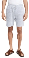 Faherty Lucaya Slim-fit Textured Cotton-blend Drawstring Shorts In Whitewater