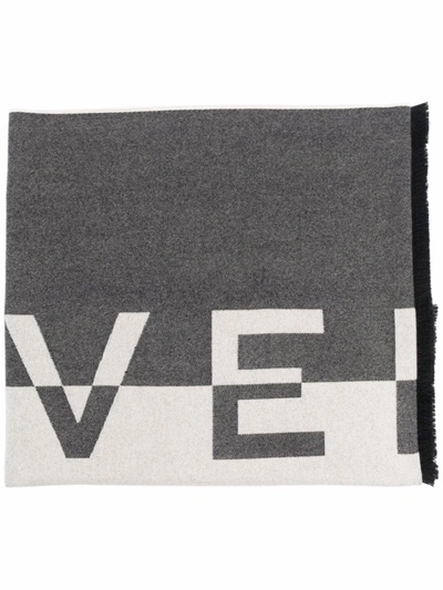 Givenchy Block Logo Scarf In Grey