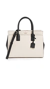 Kate Spade Cameron Street - Candace Leather Satchel - Ivory In Tusk/black