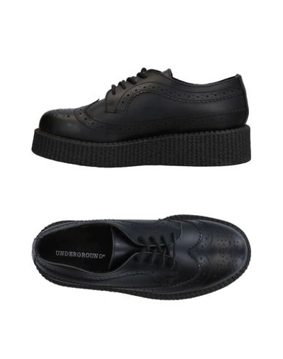 Underground Lace-up Shoes In Black