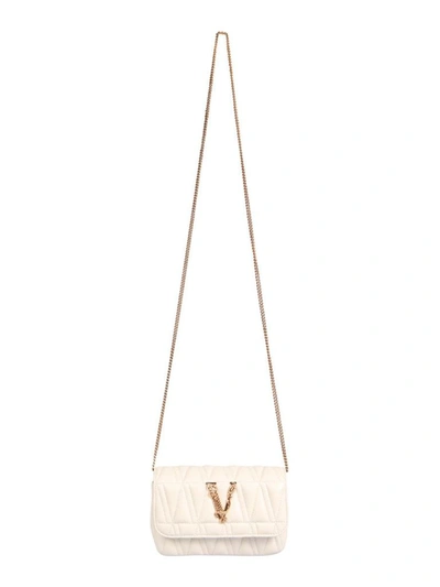 Versace Women's White Leather Shoulder Bag