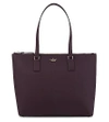Kate Spade Cameron Street Lucie Leather Tote In Deep Plum