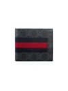 Gucci Gg Supreme Web Wallet In Black