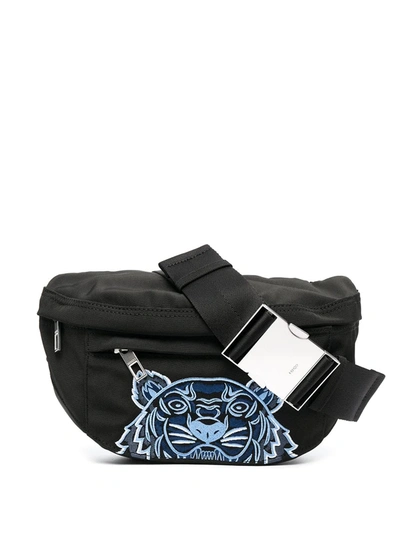 Kenzo Embroidered Tiger Belt Bag In Black