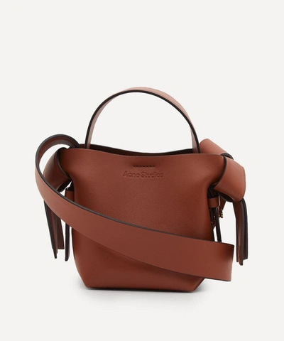 Acne Studios Musubi Micro Cross-body Bag In Almond Brown