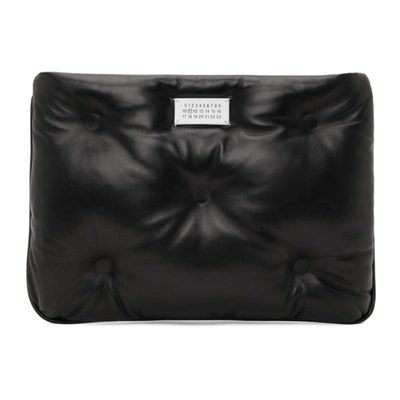 Maison Margiela Medium Glam Slam Leather Shoulder Bag In Black