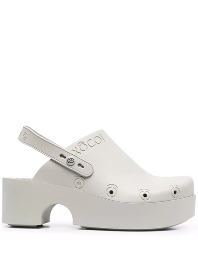 Xocoi Slingback Mule Clog Shoes In Grey