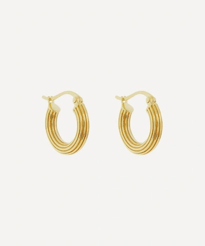 Anna + Nina Gold-plated Pyramid Ring Hoop Earrings