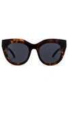 Le Specs Air Heart 51mm Sunglasses In Caramel/ Khaki