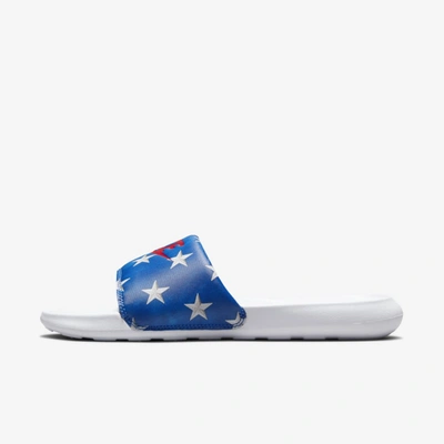 Nike Women's Victori One Print Slide Sandals From Finish Line In Game Royal/univ Red/summit White