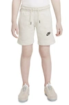 Nike Sportswear Kids' Sweat Shorts In White/multi-color/dark Smoke Grey