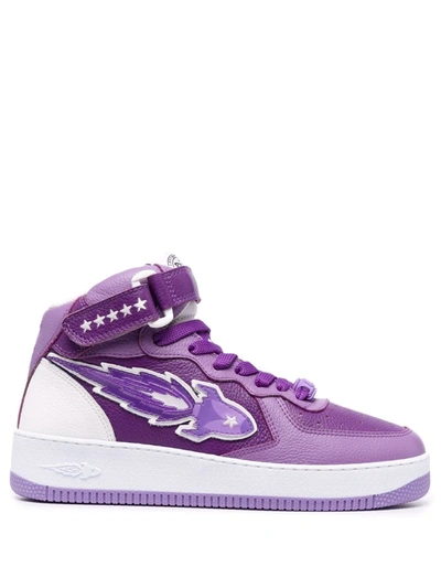 Enterprise Japan Leather Sneakers - Atterley In Purple