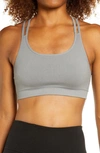 Zella Seamless Strappy Sports Bra In Grey December