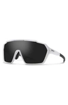 Smith Shift Mag™ 143mm Shield Sunglasses In Matte White/ Chromapop Black