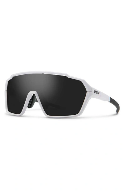 Smith Shift Mag™ 143mm Shield Sunglasses In Matte White/ Chromapop Black