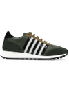Dsquared2 New Runner Green Leather Sneakers