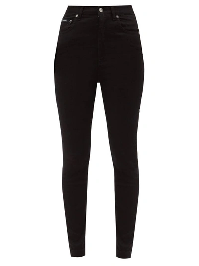 Dolce & Gabbana High-rise Slim-leg Jeans In Black